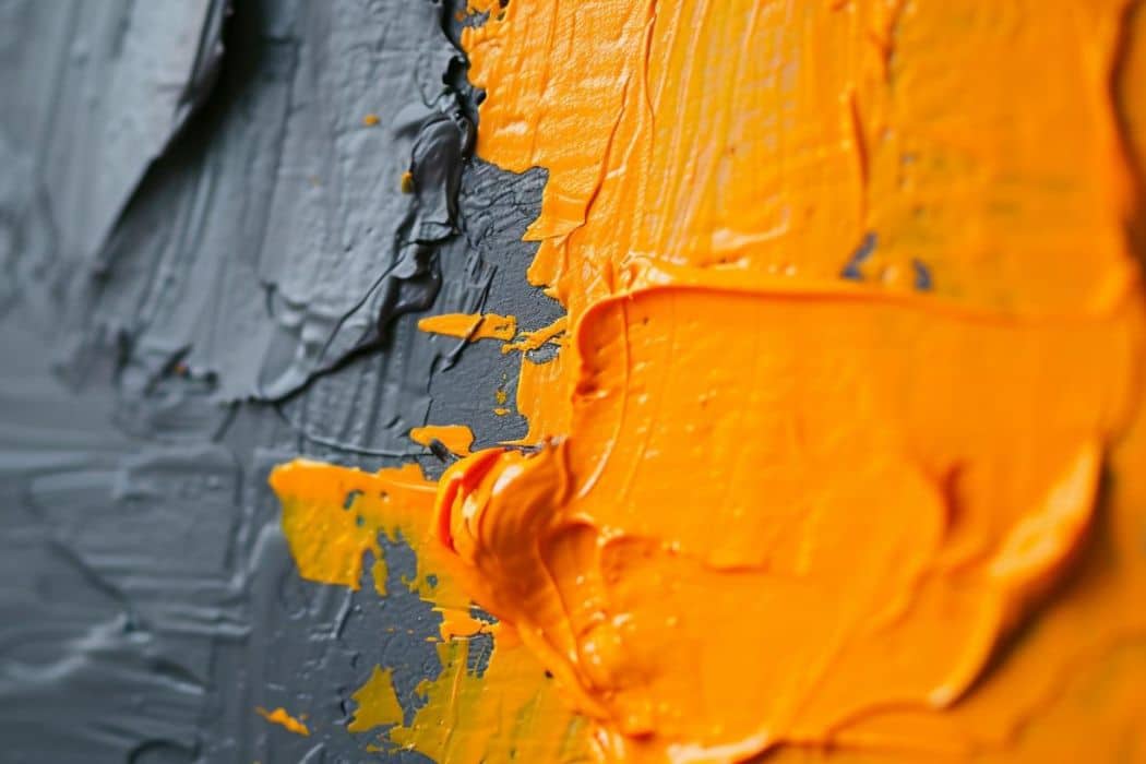 Orange mit grau abtönen
