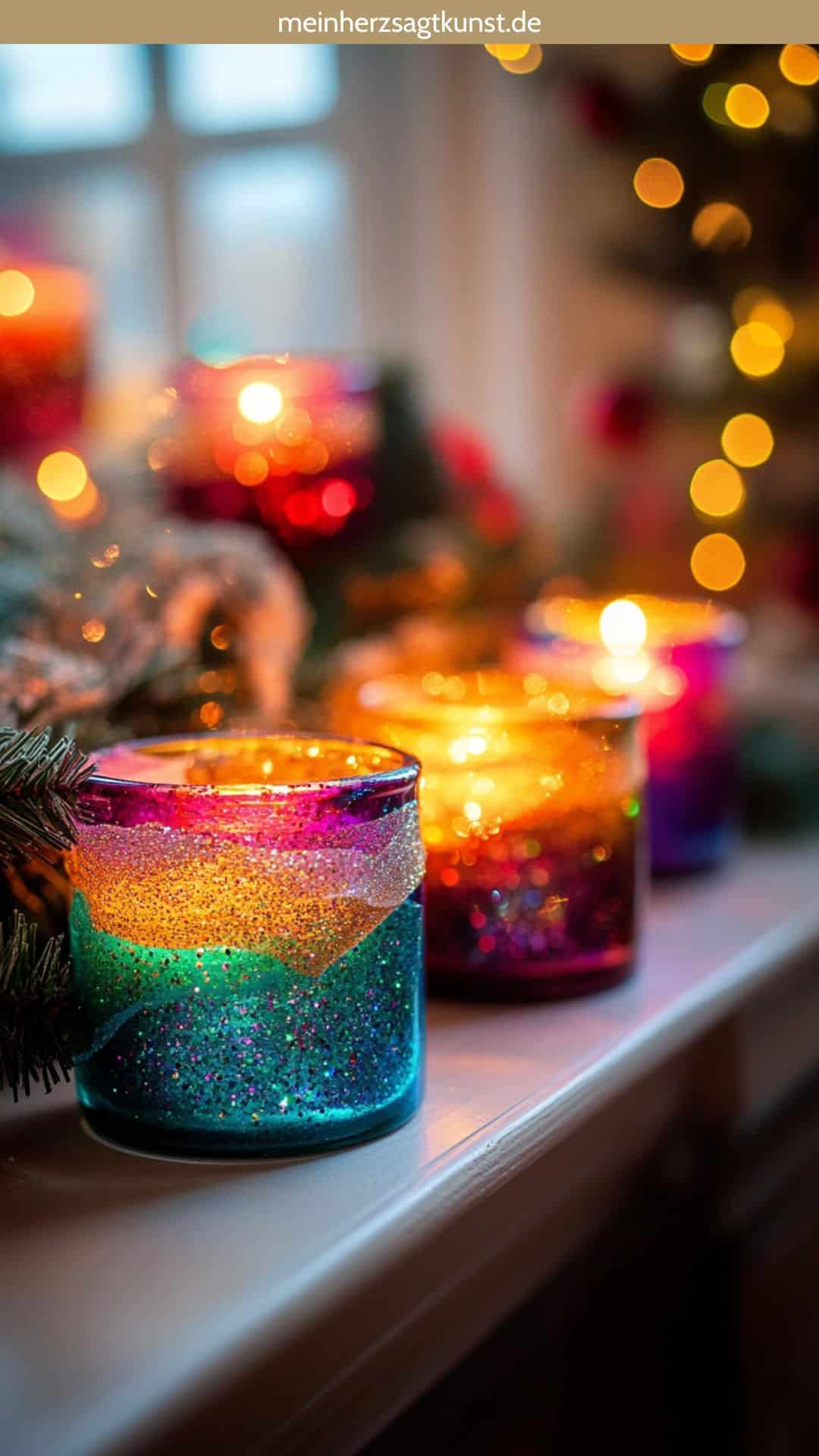 Weihnachtliche Glaslichter: Bastelidee für gemütliche Abende