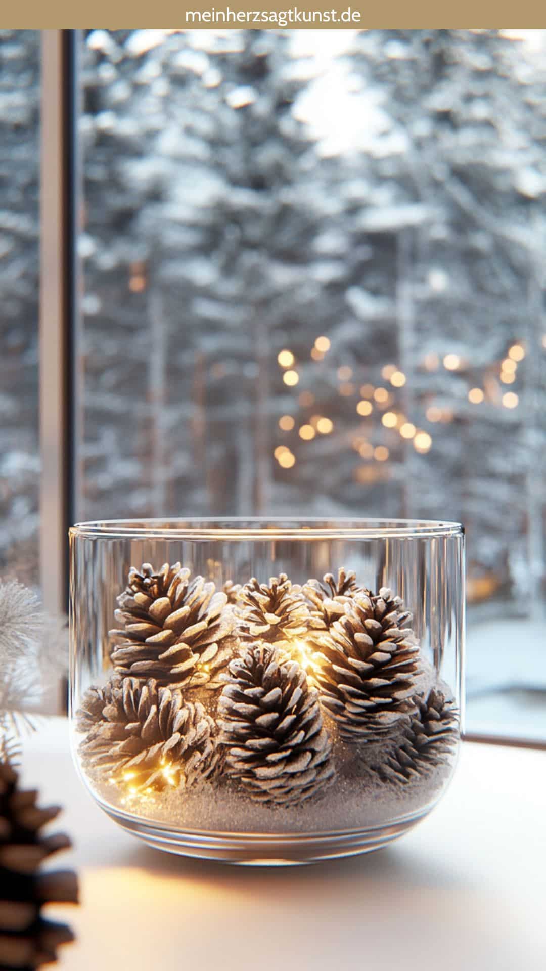 tannenzapfen-ledlichter-schnee-glas-deko