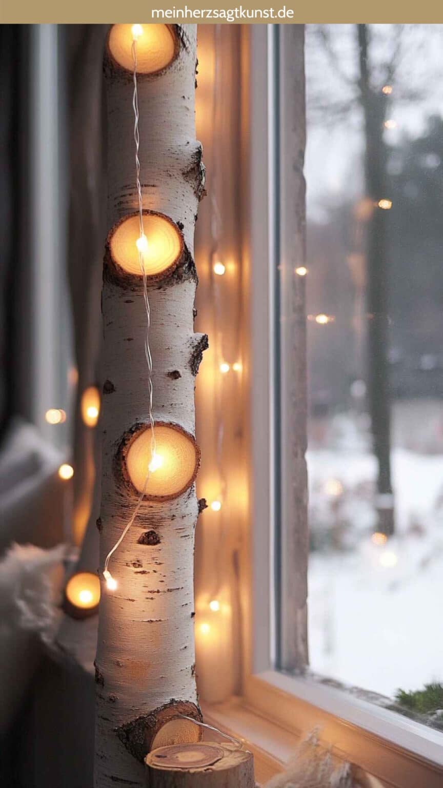 Weihnachtsdeko Mit Birkenstamm