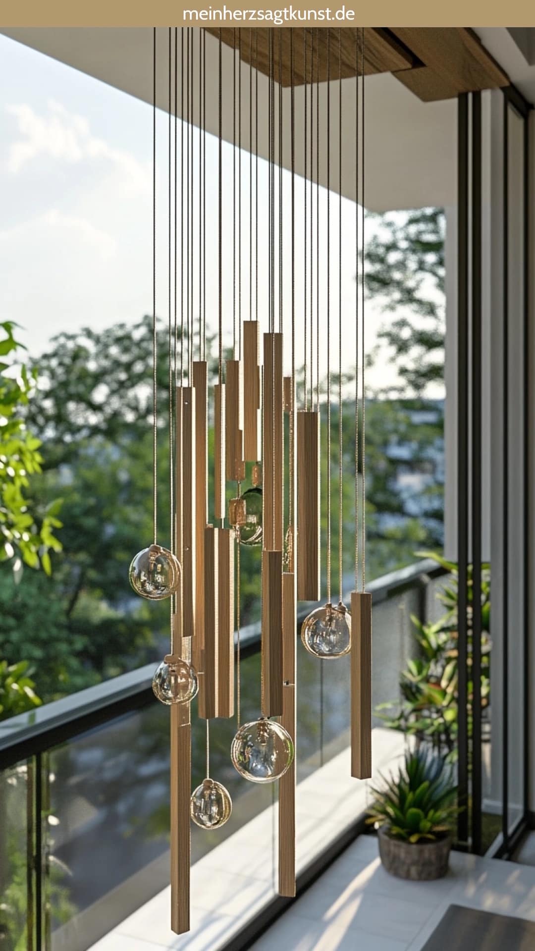 balkon deko ideen dekorative windspiele