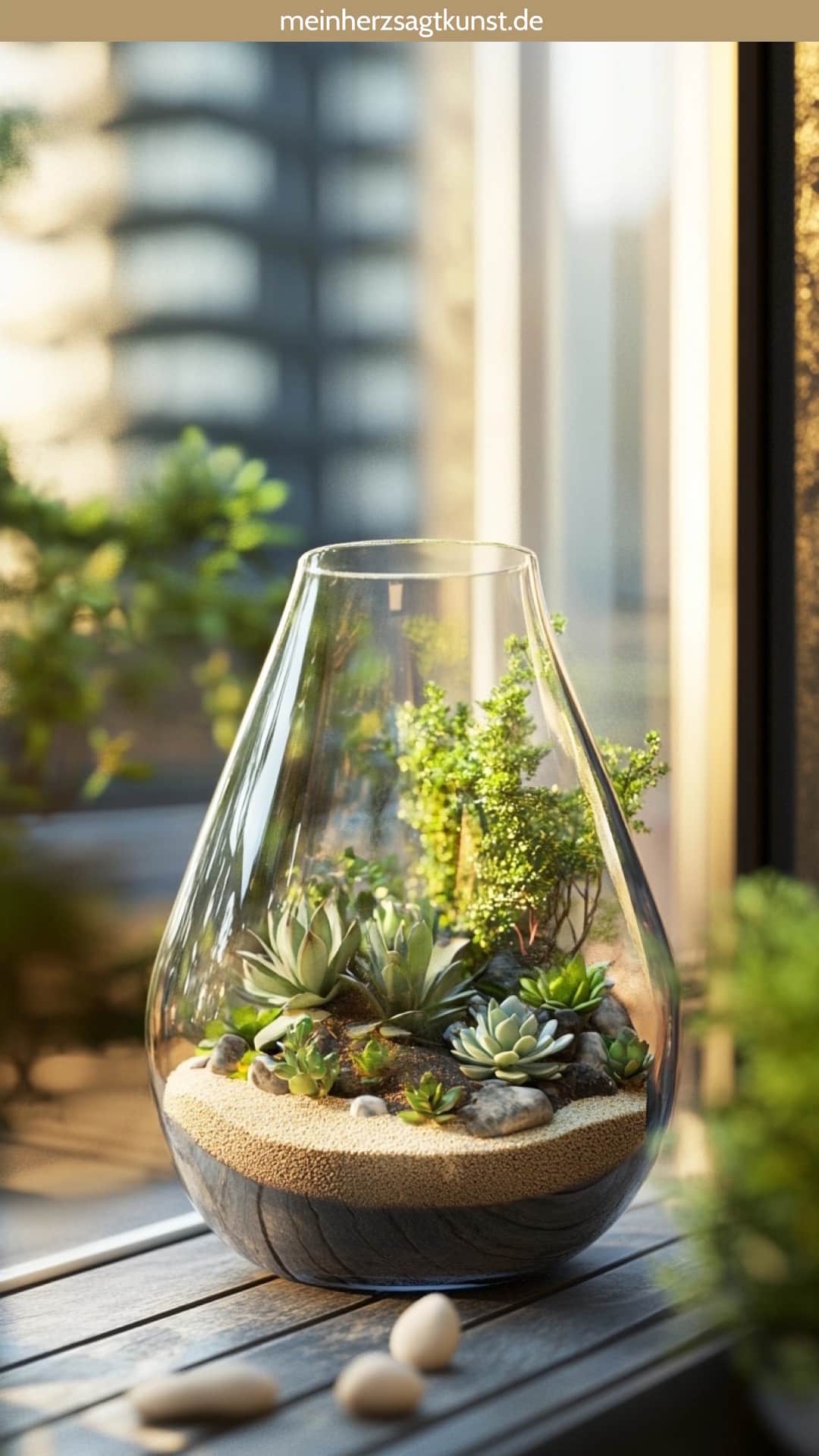 balkon deko ideen mini terrarium