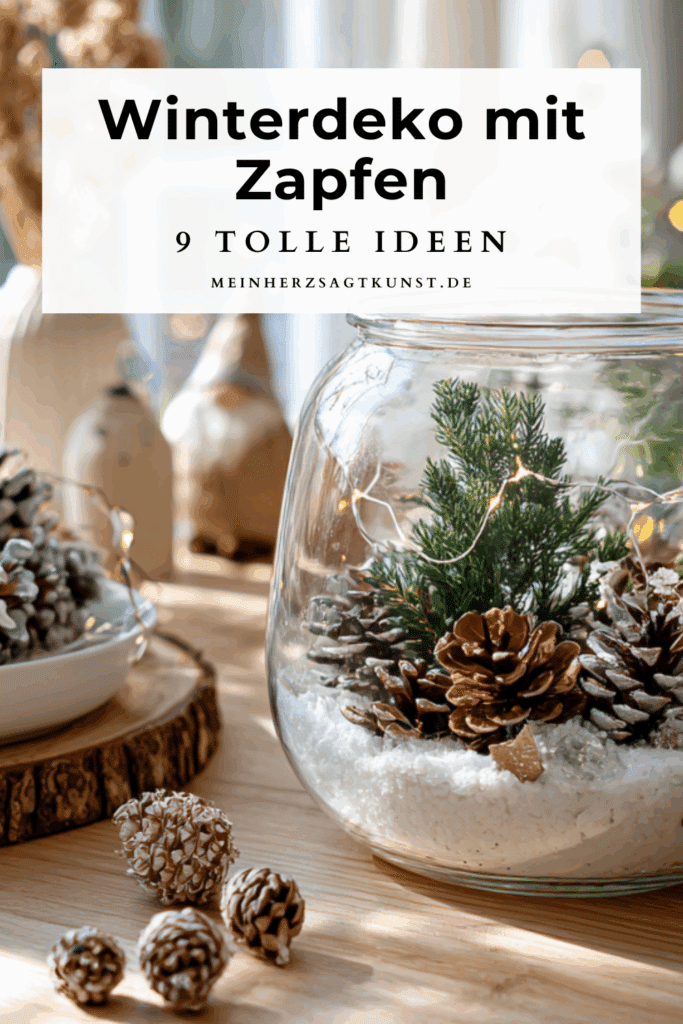 Winterdeko mit Zapfen: 9 zauberhafte Ideen Pinterest Pin
